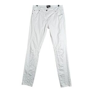 Barbour International‎ White Vision Jeans Skinny Fit Motorcycle Style Size 12